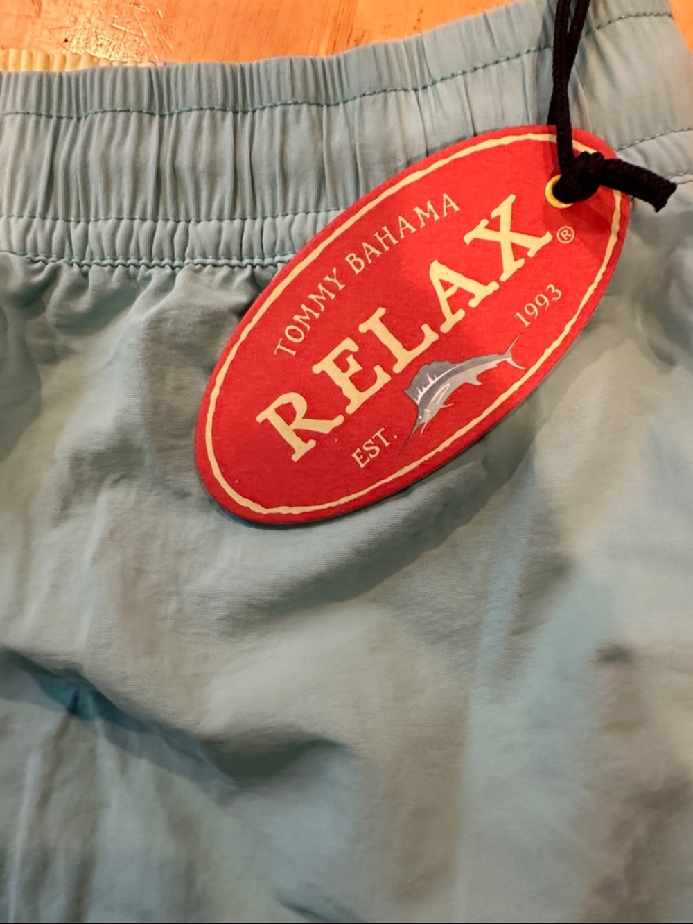 Tommy Bahama Men's Relax Swim Trunks in Aqua Blue - Picture 2 of 4